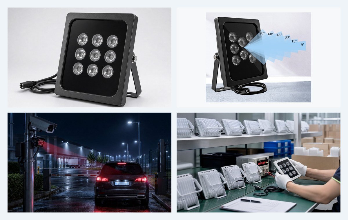 Accurates product coverage for IR lighting and project lighting